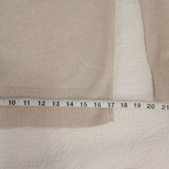 Burgess Beige Sweater With Side Tie Detail Cotton Cashmere Blend Womens Size S - Picture 7 of 8